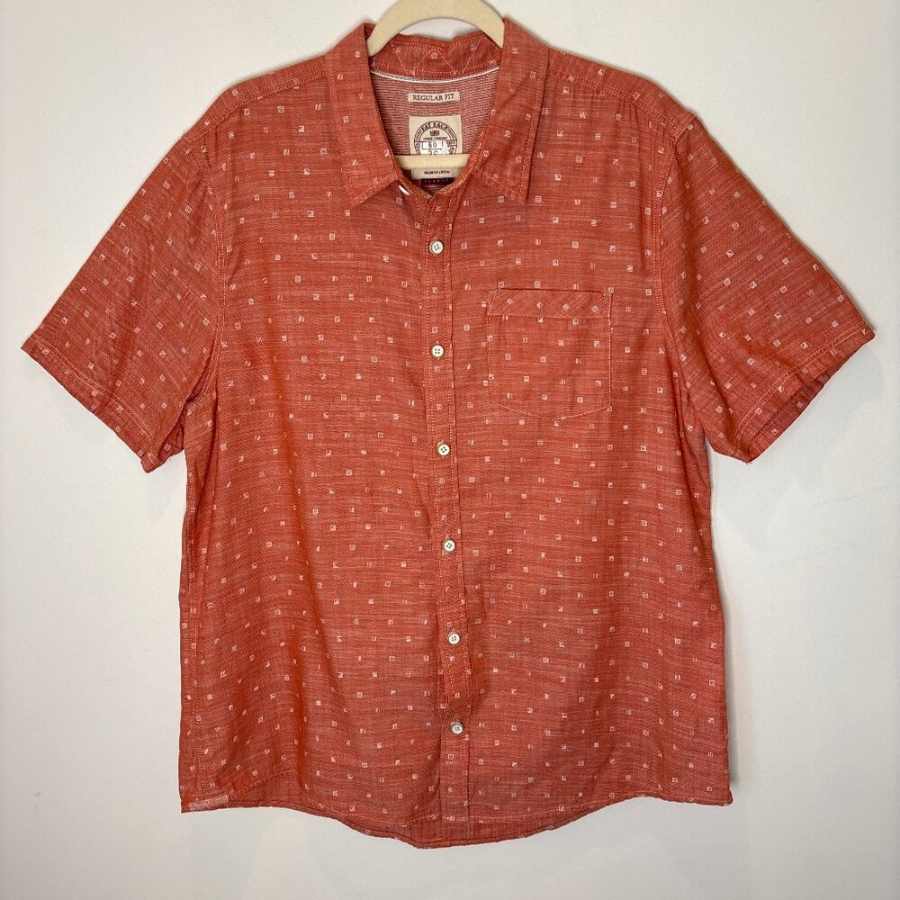 Fat Face Men’s Boho Coastal Button Up Short Sleeves Shirt Size XL *d157